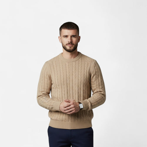 Maison Dresson | Men’s Cotton Blend Sweater – Timeless Round Neck Style 1