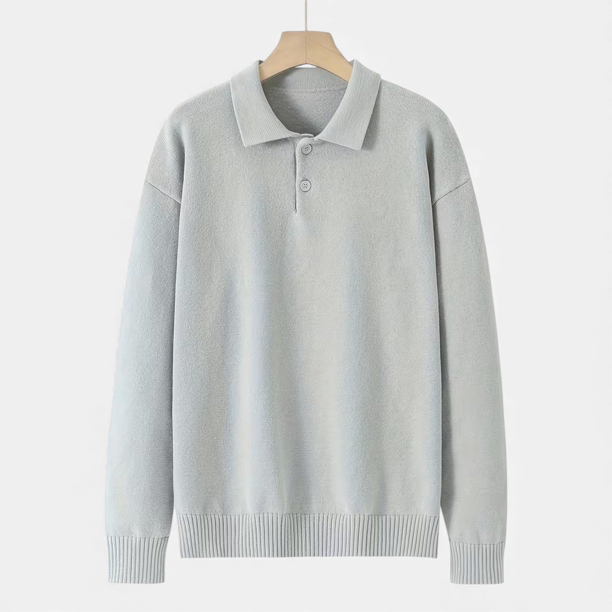 Maison Dresson | Men’s Loose-Fit Button-Up Polo Sweater 0
