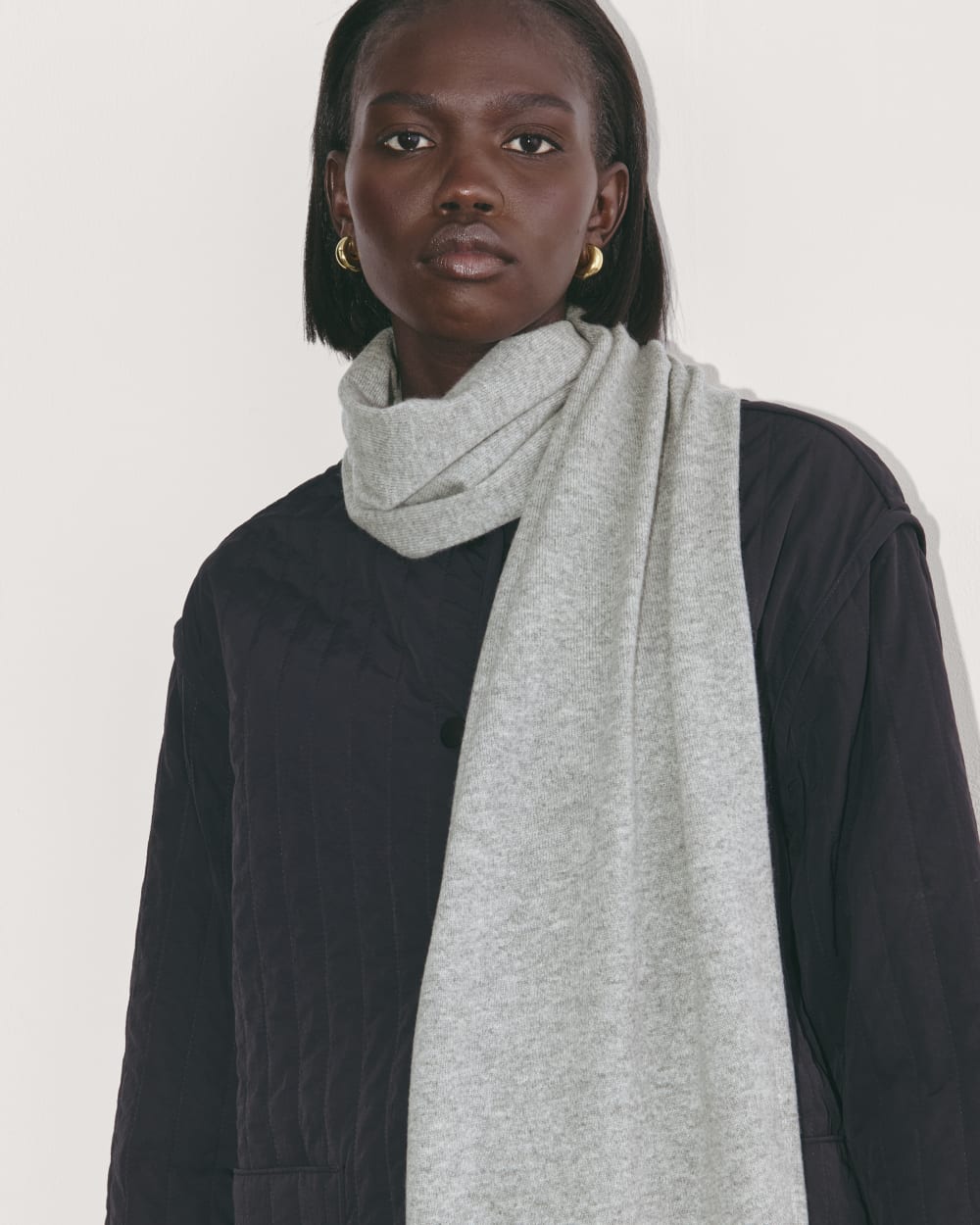 The Cashmere Scarf | Light Heather Grey 1